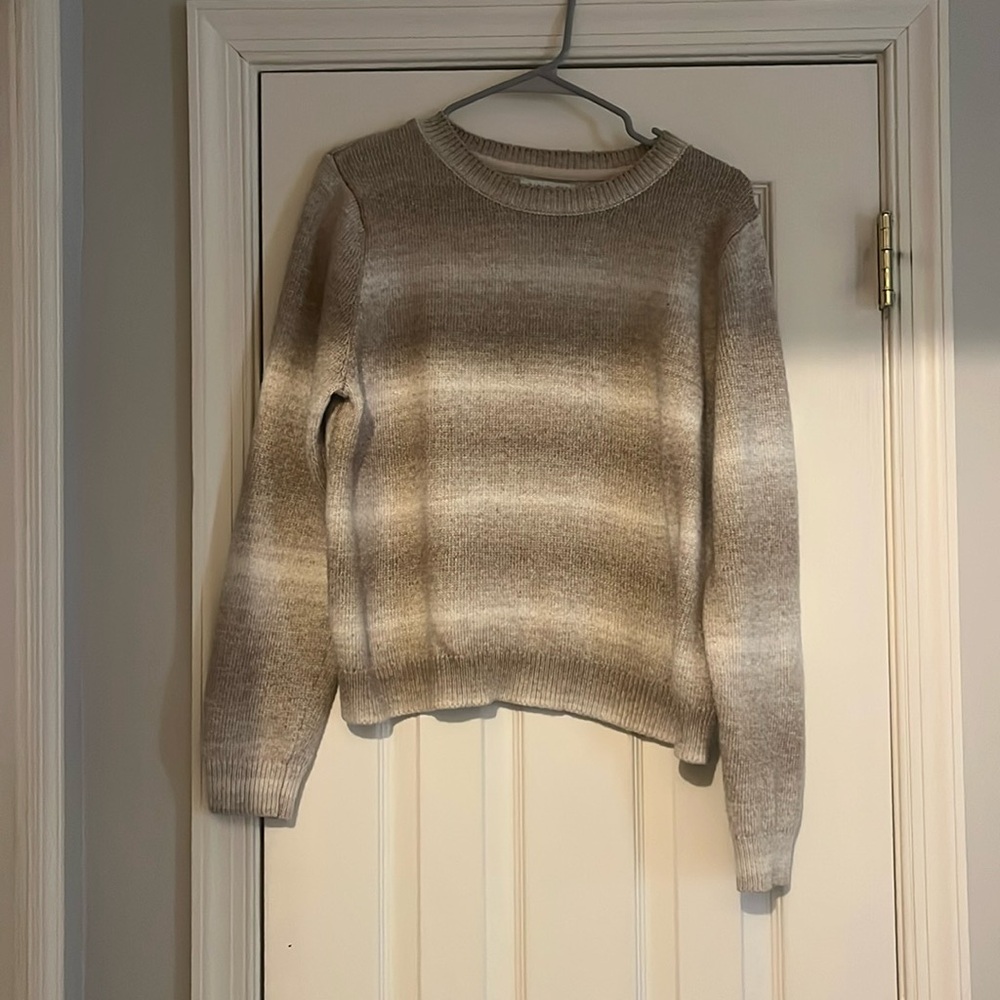 Cream and tan sweater